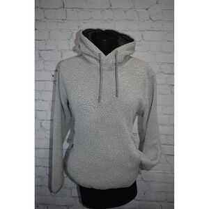 Chubbies Hoodie Women Small Grey Sherpa Fleece Pullover Drawstring Cozy Teddy